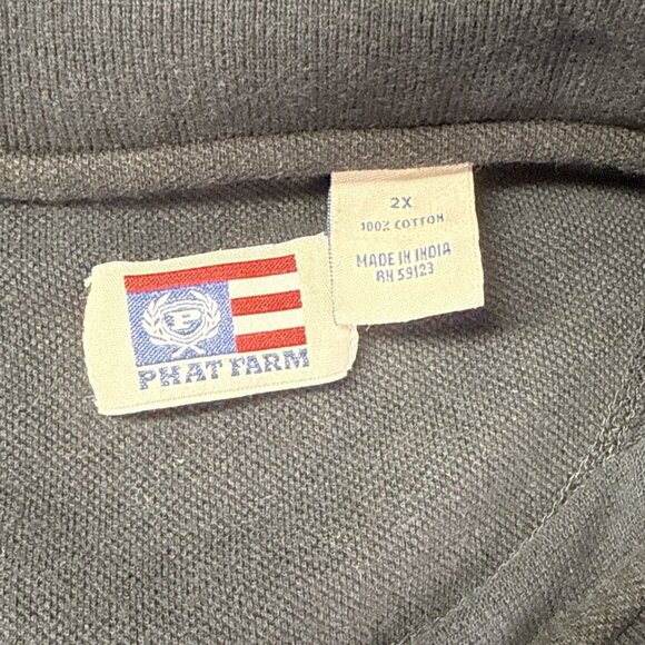 Phat Farm Classic‎ Polo Shirt 2XL/ Black  And Blue Shipped  promptly Qty 2 - Picture 9 of 12